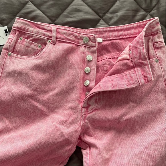 Etophie Pink Button Fly Jeans - Picture 2 of 3